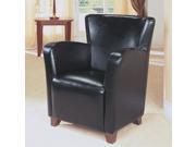 Black Leather Look Club Chair by Monarch