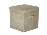 Seat Pad Folding Storage Ottoman. Micro suede cover Brown