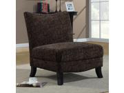 Brown Swirl Fabric Accent Chair by Monarch