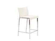 Euro Style Riley C Counter Chair White Leather 17221WHT
