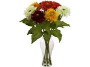 Nearly Natural Sunflower Arrangement With Vase In Assorted