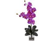 Nearly Natural Double Giant Phalaenopsis With Vase In Orchid