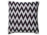 Rizzy Home Pillow Cover With Hidden Zipper In Black And White [Set of 2]
