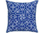 Rizzy Home Pillow Cover With Hidden Zipper In Blue And White [Set of 2]