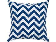 Rizzy Home Pillow Cover With Hidden Zipper In Navy And White [Set of 2]