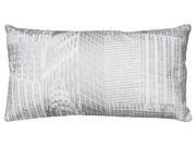 Rizzy Home Pillow Cover With Hidden Zipper In White And Silver [Set of 2]