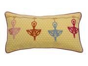 Rizzy Home Pillow Cover With Hidden Zipper In Yellow And Multi [Set of 2]