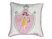 Rizzy Home Pillow Cover With Hidden Zipper In White And Pink [Set of 2]