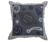 Rizzy Home Pillow Cover With Hidden Zipper In Slate Grey And Blue [Set of 2]