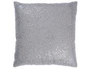Rizzy Home Pillow Cover With Hidden Zipper In Gray And Silver [Set of 2]