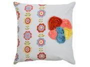 Rizzy Home Pillow Cover With Hidden Zipper In White And Multi [Set of 2]