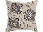 Rizzy Home Pillow Cover With Hidden Zipper In Beige And Brown [Set of 2]