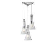 Elk Lighting Menlow Park 3 Light Pendant in Polished Chrome 60055 3