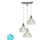 Danica 3 Light Pendant In Polished Chrome