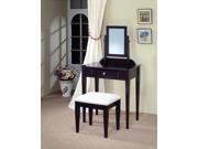 Contemporary Vanity Set in Cappuccino Finish by Coaster Furniture