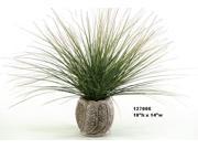 D W Silks Onion Grass In Ceramic Planter