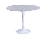 Lippa 36 Marble Dining Table in White