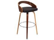Lumisource Grotto Barstool In Walnut And Brown
