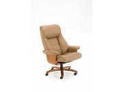 Mac Motion Oslo Sand Tan Top Grain Leather Swivel Recliner with Ottoman