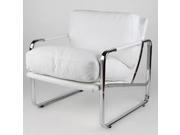 Whiteline Imports Magi Chair in White Leatherette