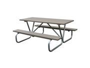 Eagle One 6 Ft Greenwood Picnic Table Metal Base In Driftwood