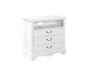 Standard Furniture Jessica 3 Drawer Kids Entertainment Console in White