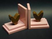One World Chocolate Heart Bookends