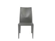 Euro Style Dafney Collection Leather Chair in Gray