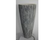 Screen Gems Sandstone Ribbed Finish Long Conical Planter With Light