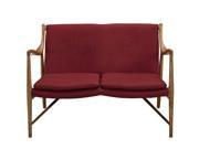 Modway Makeshift Upholstered Loveseat In Maple Red