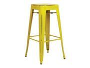 Office Star Bristow Collection 30 Antique Metal Barstool Antique Yellow Finish [Set of 2]