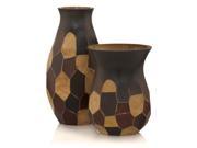 Modern Day Accents Faceta Four Tone Vases In Set of 2