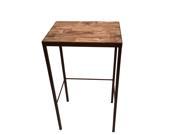 Eangee Home Table Square With Driftwood Tile