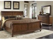 Liberty Furniture Rustic Traditions Sleigh Bed Dresser Mirror in Rustic Cherry Finish