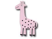 One World Zoo Friend Giraffe Pink Wooden Drawer Pulls [Set of 2]