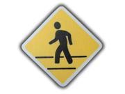 One World Road Sign Pedestrian Crossing Wooden Drawer Pulls [Set of 2]