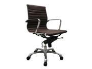 J M Furniture Comfy Low Back Brown Office Chair