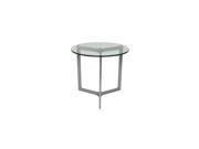 Allan Copley Adrienne Round End Table with Lay on Glass