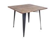 Lumisource Oregon Dining Table In Aged Wood Top And Grey Frame