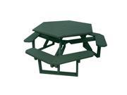 Eagle One Hexagon All Greenwood Picnic Table In Green