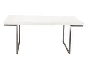 Moes Home Repetir Rectangular Dining Table w White Lacquer Top
