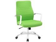 Depict Mid Back Aluminum Office Chair in Bright Green