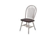 Sunset Trading Andrews 38 Arrowback Chair in Antique White with Chestnut Seat