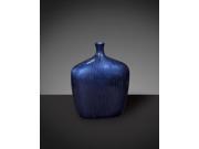 Howard Elliott 22076S Cobalt Blue Vase w Brushed Black Accents Small