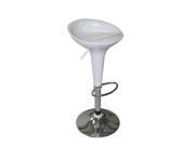 Mod Made Rio Adjustable Bar Stool In White [Set of 2]