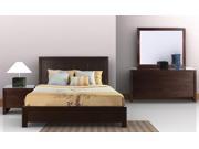 Modus Element 4 Piece Platform Bedroom Set in Chocolate Brown