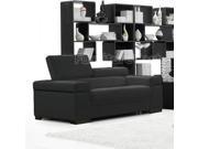 J M Furniture Soho Loveseat in Black Leather
