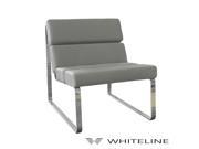 Whiteline Angel Gray Leatherette Chair
