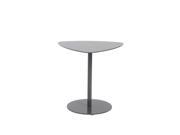 Eurostyle Sarafina Triangular Glass Side Table in Gray