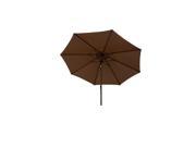 Bliss Hammocks 9 Market Umbrella Allum with Crank Open System and Tilt In Cocoa Brown